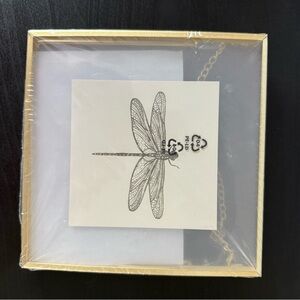 IKEA Gold Framed Dragonfly Art, New in Plastic